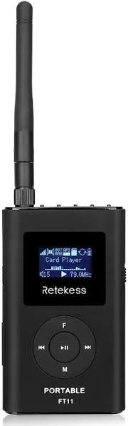 FT11 FM Transmitter,Po<wbr/>rtable FM Broadcast Transmitter for Church with Microph...