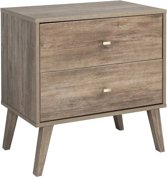 Prepac Milo 2-Drawer Tall Nightstand with Open Shelf - Cherry