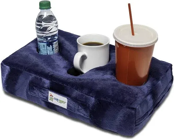 Cup Cozy Pillow Navy Blue -AS Seen On TV-The World's Best Cup Holder! Keep Your Drinks Close and Prevent spills. Use It