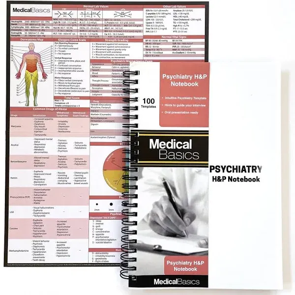 Medical Basics Psychiatry H&P Notebook