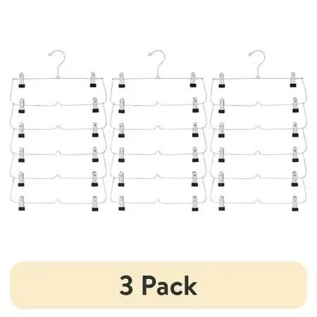 USTECH 6-Tier Skirt Hanger 3-Pack