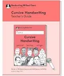 CURSIVE HANDWRITING TEACHER&#039;S GUIDE BY LEARNING WITHOUT By Jan Z. Olsen NEW