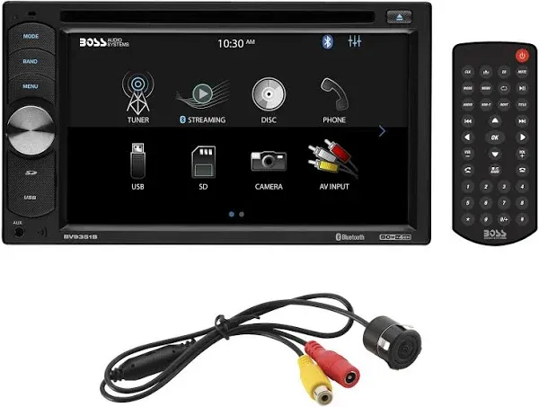 BOSS Audio Systems BVB9351RC Car Stereo System - 6.2 Inch Double Din, Touchscreen, Bluetooth Audio and Hands-Free Calling, AM/FM Radio Receiver, CD Player, Backup Camera