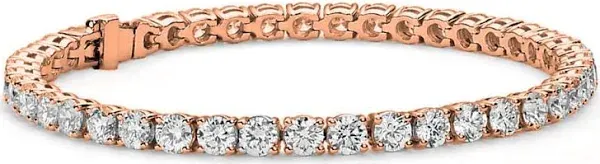 Cate & Chloe Olivia 18K Tennis Bracelet, Womens 18K White Gold Plated Tennis Bracelet W/Cubic Zirconia Crystals, 7.5" Sparkling