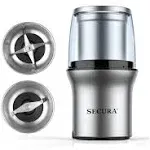 Electric Coffee Grinder and Spice Grinder with 2 Stainless Steel Blades