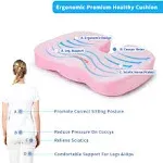 Office Chair Cushion, Car Seat Cushion, Memory Foam Coccyx Cushion Pads for T...