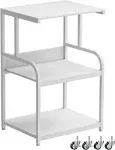 EasyCom Printer Stand- Large 3 Tier Printer Table with Wheels- Industrial Printer Storage Cart- Rolling Printer Cart with Storage Shelf for Printer