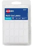 Avery Removable Labels, Rectangular, White, 525 Count