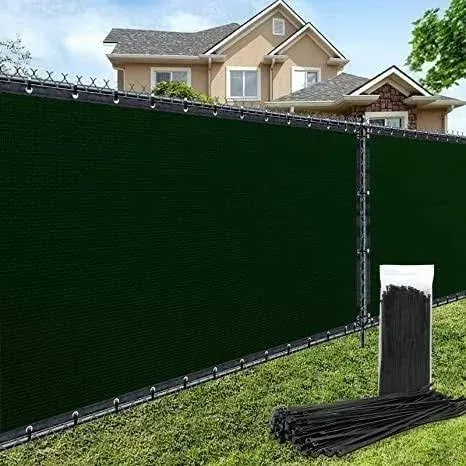 180GSM 6ft x 25ft Fence Privacy Screen Heavy Duty Fence Cover Garden Wall Backyard Black