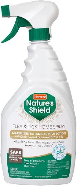 Hartz Nature's Shield Flea & Tick Home Spray with Cedarwood & Lemongrass Oils, 32oz