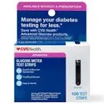 CVS Advanced Glucose Test Strips 100 Each per Order Expires 07/31/2019