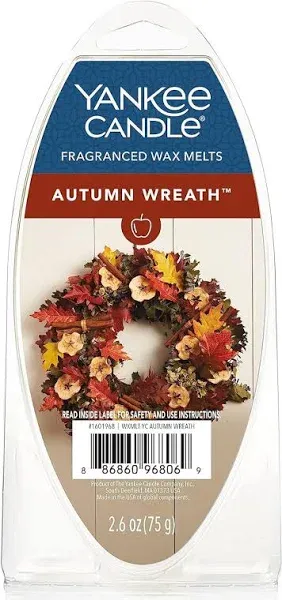 Yankee Candle Wax Melts, Autumn Wreath scent, 2.6 oz, none used