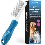 Poodle Pet Dog Combs for Grooming Matting - Metal Comb for Dogs with Long &amp; S...