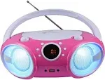 SINGING WOOD, CD Player Boombox CD/CD-R/CD-RW, Portable w/Bluetooth, USB, AM/FM