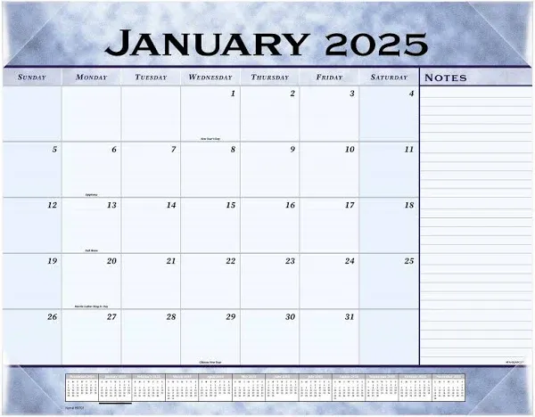 AT-A-GLANCE Monthly Desk Pad 2025