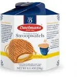 DAELMANS Stroopwafels, Dutch Waffles Soft Toasted, Honey, Office Snack, Kosher Dairy, Made in Holland, 8 Stroopwafels per Box, 8.11 Oz (Pack of 1)