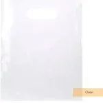 ClearBags 100 Clear Handle Bags 9x12, Extra Thick 2.25 Mil Retail Plastic Shopping Merchandise Gift Bags Tear Resistant Strong Durable Anti Stretch For Small Business LDPE Die Cut, 100% Recyclable