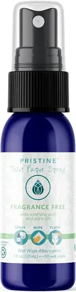 Pristine Toilet Paper Spray: As Seen on Shark Tank, The Planet Friendly, More Natural Alternative to Flushable Wet Wipes - Coconut Amber - 4 oz