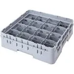 Cambro 16C414151 Camrack Soft Gray 16 Compartment Full Size Cup Rack