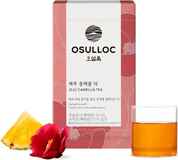 Camellia Flower Tea (Tropical fruity flavors), Premium Blended Tea from Jeju,...