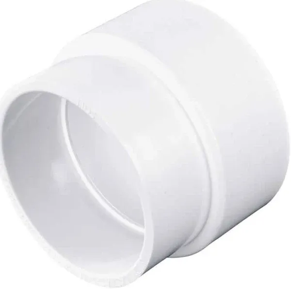 NDS Schedule 35 4 in. Hub each X 3 in. D Hub PVC Reducing Coupling 1 pk