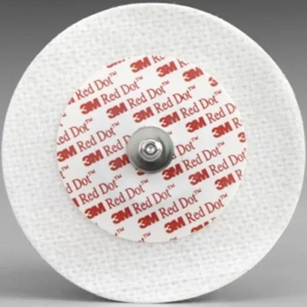 3M-2238 Electrode EKG/ECG Red Dot Cloth Adult 6cm 50 Per Bag by 3M Part No. 2238