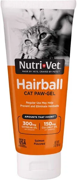 Nutri-Vet Salmon Hairball Paw-Gel for Cats