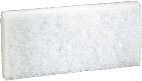 Scotch-Brite 08003 Doodlebug Scrub Pad, 4.6" x 10", White, 5 per Pack (Case of 4 Packs)