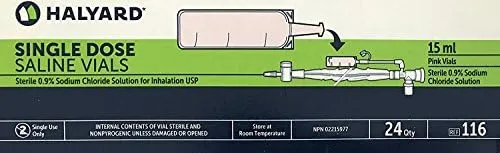 Halyard Irrigation Solution Sodium Chloride 0.9% Solution Unit Dose Vial 15 mL