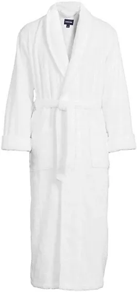 Lands' End Men's Full Length Turkish Terry Robe