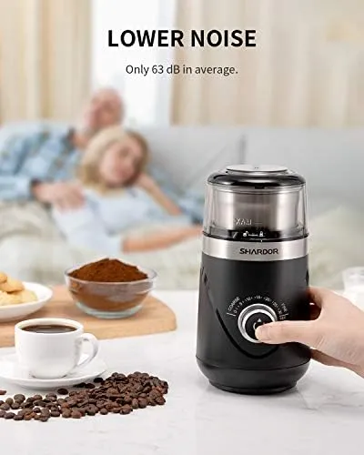 SHARDOR Adjustable Coffee Bean Grinder Electric, Herb/Spice Grinder, Espresso Gr