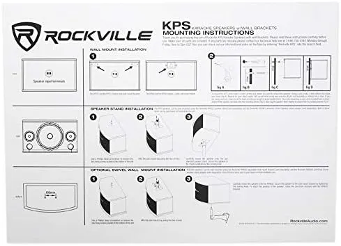 Rockville KPS65 6.5" Karaoke/Pro Speakers+Bluetooth Mics