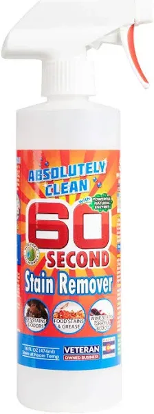 Amazing 60 Second Stain Remover - Commercial Strength - Powerful, Natural Enzymes Remove Food, Grease, Pet Stains & More - Non-Toxic/Eco Friendly - USA Made (32oz Spray Bottle - Save 25%)