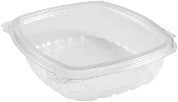 Karat 24oz Pet Plastic Hinged Deli Container - 200 ct, Clear