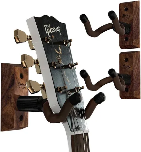 String Swing CC01K Guitar Hanger Wall Mount - Black Walnut