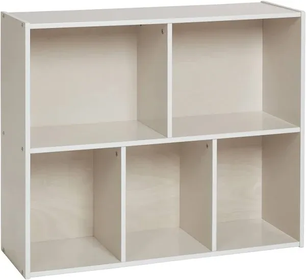 ECR4Kids Streamline 5-Compartment Storage Cabinet, 24in, Classroom White Wash 