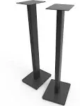 Kanto ST34 34” Universal Floor Speaker Stands for Bookshelf Speakers up to 30 lbs | Improved Sound | Hidden Cable Management | Pair | Black MDF Base