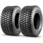 16x6.50-8 Lawn Mower Tire, 16x6.5-8 Tractor Turf Tire, 4 Ply Tubeless, 620lbs Capacity, Set of 2