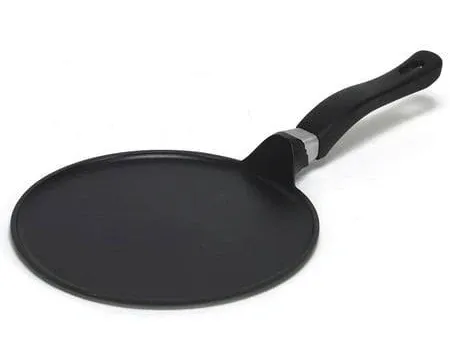 IMUSA USA 9.5" Nonstick Soft Touch Comal/Griddle with Soft Touch Handle, Black