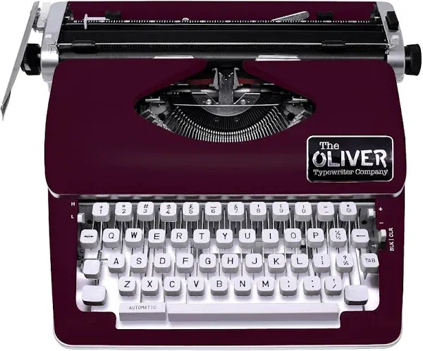 The Oliver Typewriter Company Timeless Manual Typewriter (White)