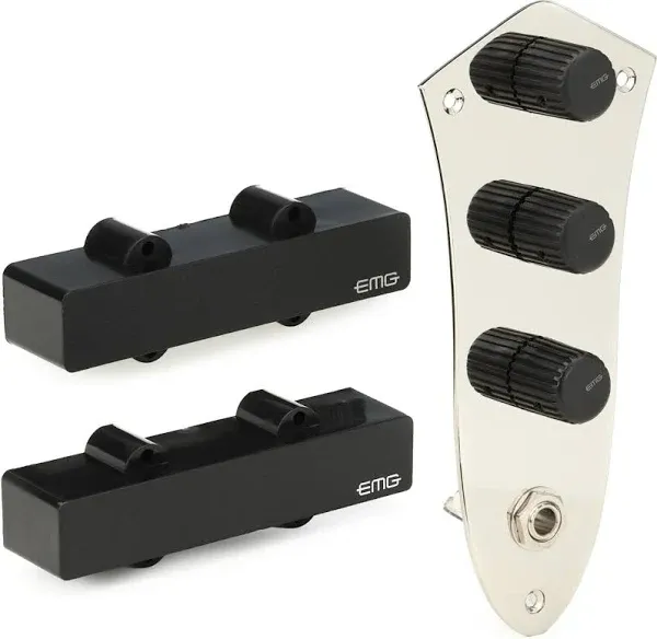 EMG J System Prewired Jazz Bass Control Plate and Pickup Set