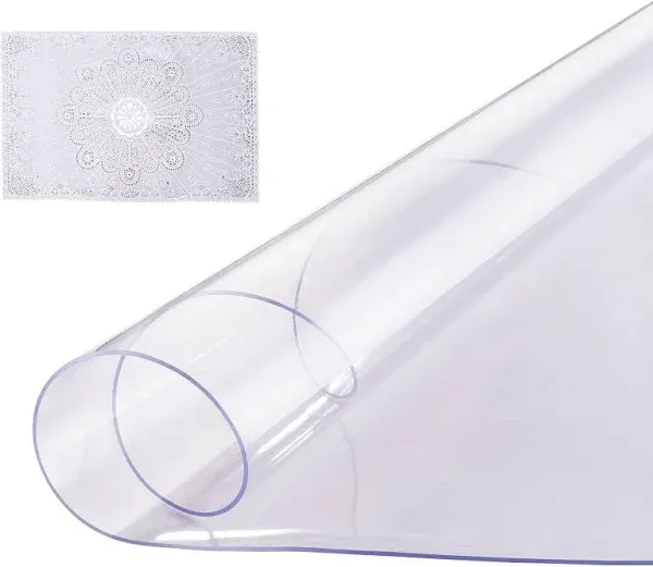 VEVOR Plastic Table Cover Thick Clear Table Protector