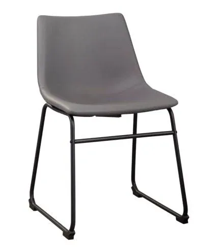 Signature Design by Ashley Centiar Dining Side Chair in Black Faux Leather