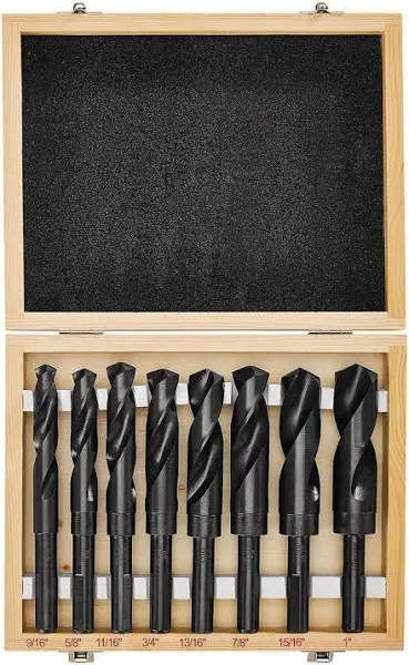 Black Oxide Silver and Deming Drill Bit Set, 8-Piece, Mfr: 59552-A