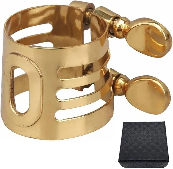 Jiayouy Gold Plated Soprano Saxophone Mouthpiece Ligature