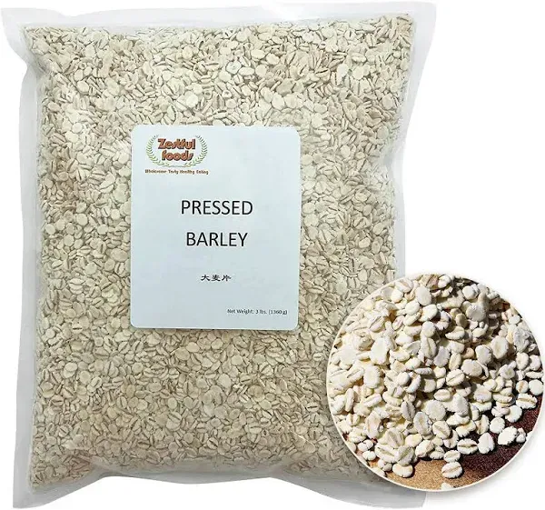 Zestful Foods Whole Grain Rolled Barley Pressed Barley