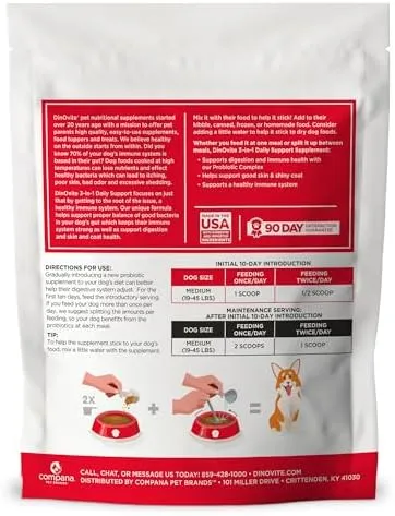 Dog Probiotics for Medium-Sized Dogs – Supports Hot Spot Relief, Promotes