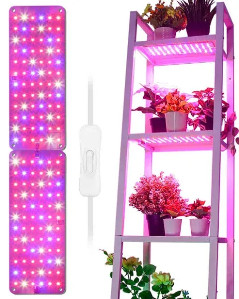 DOMMIA Grow Lights for Indoor Plants, Ultra-Thin Plant Light Invisible Under Cabinet, Full Spectrum Grow Lights with 144 LEDs, LED Grow Light Strip for Indoor Garden Greenhouse Hydroponic Houseplants