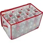 Simplify 112 Count Ornament Organizer, Red