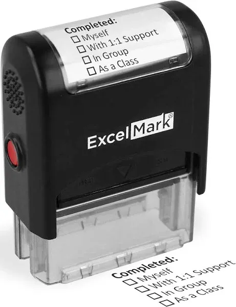 ExcelMark Rectangular Completed Teacher Stamp